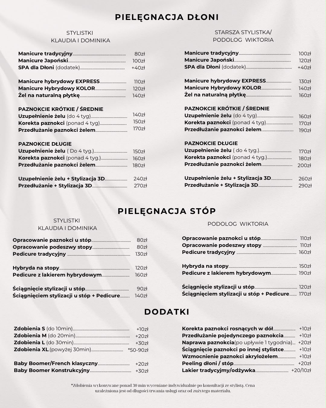 Pielęgnacja dłoni i stóp